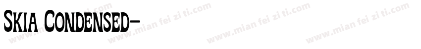 Skia Condensed字体转换